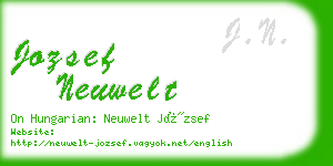 jozsef neuwelt business card